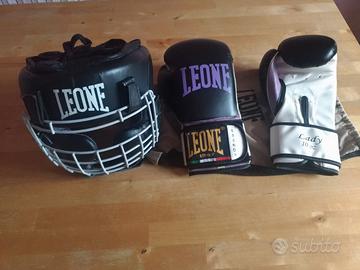 Guanti e casco LEONE kik boxing