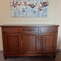 credenza + tavolo+4 sedie arte povera