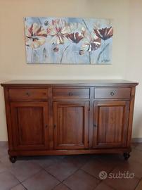 credenza + tavolo+4 sedie arte povera