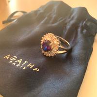 Anello con zircone radiante e ametista- Parigi