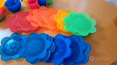 set stoviglie colorate Ikea plastica per bambini
