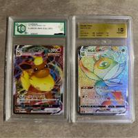 Pokemon Flareon Vmax GRAAD 10 + Celebi Vmax MTG 10