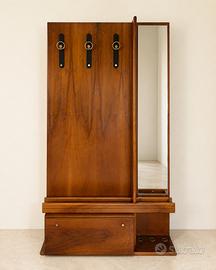 Mobile ingresso noce vintage anni 60 specchio