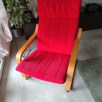 Poltrona IKEA Poang rossa
