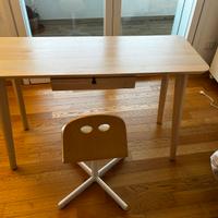 Scrivania e sedia ikea