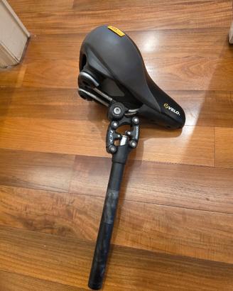 sella bicicletta Velo con  tubo ammortizzato NCX