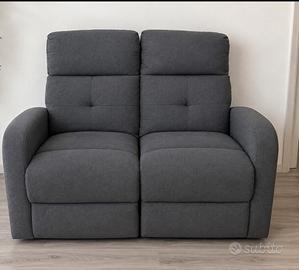 Divano 2 Posti Reclinabile Relax Gardenia – Grigio
