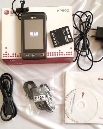 Cellulare touch LG kp500 completo + batteria extra