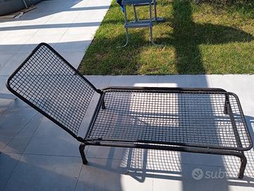 lettino giardino con schienale reclinabile 