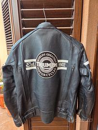 giacca moto pelle triumph