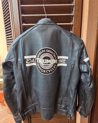 giacca moto pelle triumph