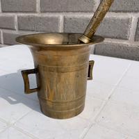 Mortaio di bronzo antico grande 4 kg e 500