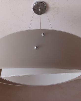 Lampadario e 2 abat-jour in vetro