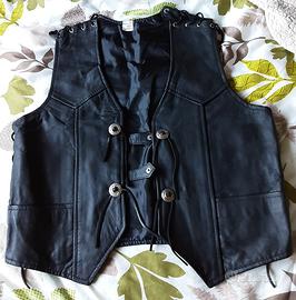 Mokkpeq Gilet Classico In Pelle Da Motociclista Gilet Da Uomo In Pelle - Foto 7