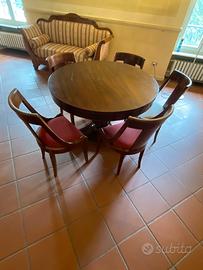 Tavolo impero con 5 sedie