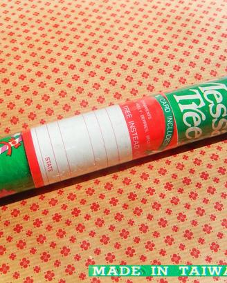 Vintage 70 1970 Albero Biglietto Natale collezione