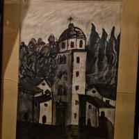 Quadro Campanile Guido Ragozzino rarissimo anni 70