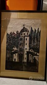 Quadro Campanile Guido Ragozzino rarissimo anni 70