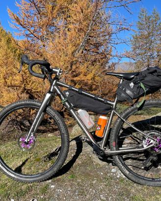 Bicicletta gravel in titanio tg. S Chiru