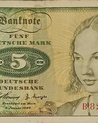 Banconota da 5 Deutsche Mark – Germania Ovest
