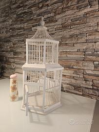 voliera  legno bian o