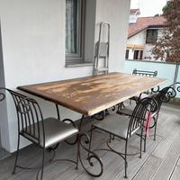 tavolo ferro battuto + sedie