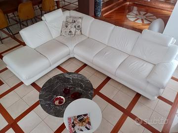 Divano Angolare in pelle Bianco Chateau d’Ax