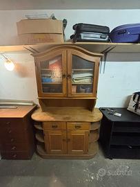 2 mobili in legno - scarpiera e credenza