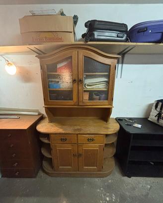 2 mobili in legno - scarpiera e credenza