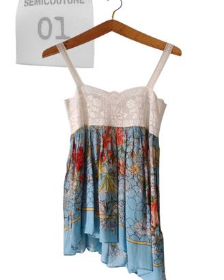 Semicouture 01 - taglia 40 - top canotta con parte