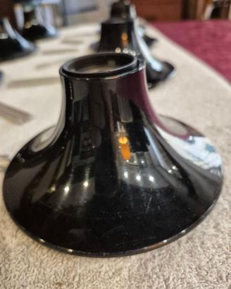 8 lampade Teti, colore nero, prodotte da Artemide