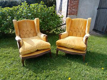 Coppia di poltrone stile Bergère