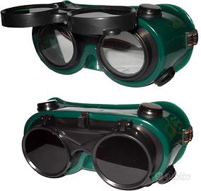 OCCHIALI PER SALDARE E LEVIGARE CON DOPPIO LENTE 