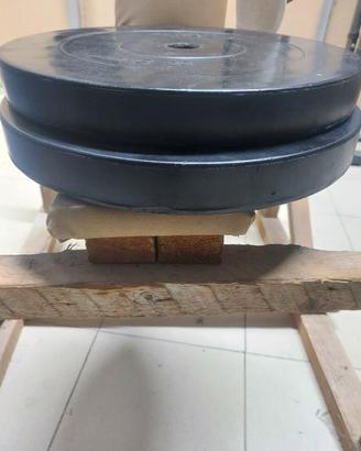 dischi palestra, gommati 20kg + 10kg