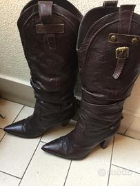 Stivale in pelle testa di moro