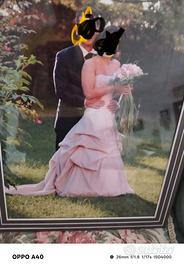 vestito da sposa rosa taglia 42-44