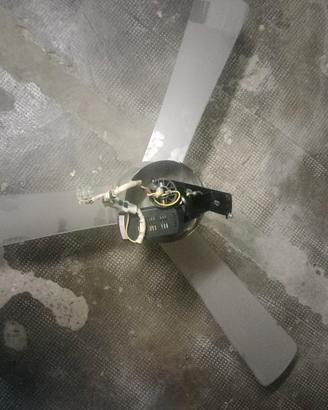 ventilatore a soffitto con lampadario