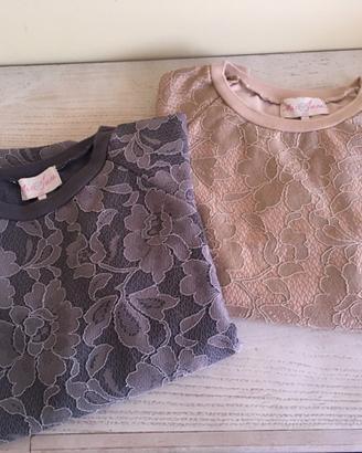 Felpe con ricamo e pizzo Miss June