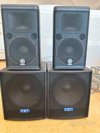 Coppia Casse Yamaha e FBT SUBline 18sa