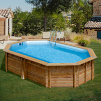 PISCINA GRE LEGNO ovale 535x335x117