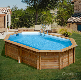 PISCINA GRE LEGNO ovale 535x335x117