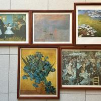5 quadri impressionisti riproduzioni artigianali