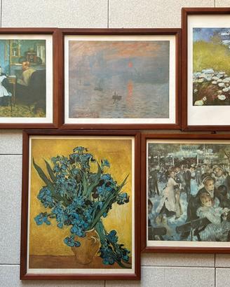 5 quadri impressionisti riproduzioni artigianali