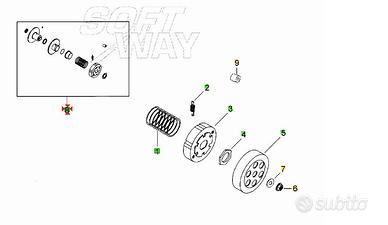 Puleggia secondaria completa Aprilia SR 50 AP82067