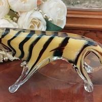 Scultura di tigre in vetro sommerso Murano anni 50