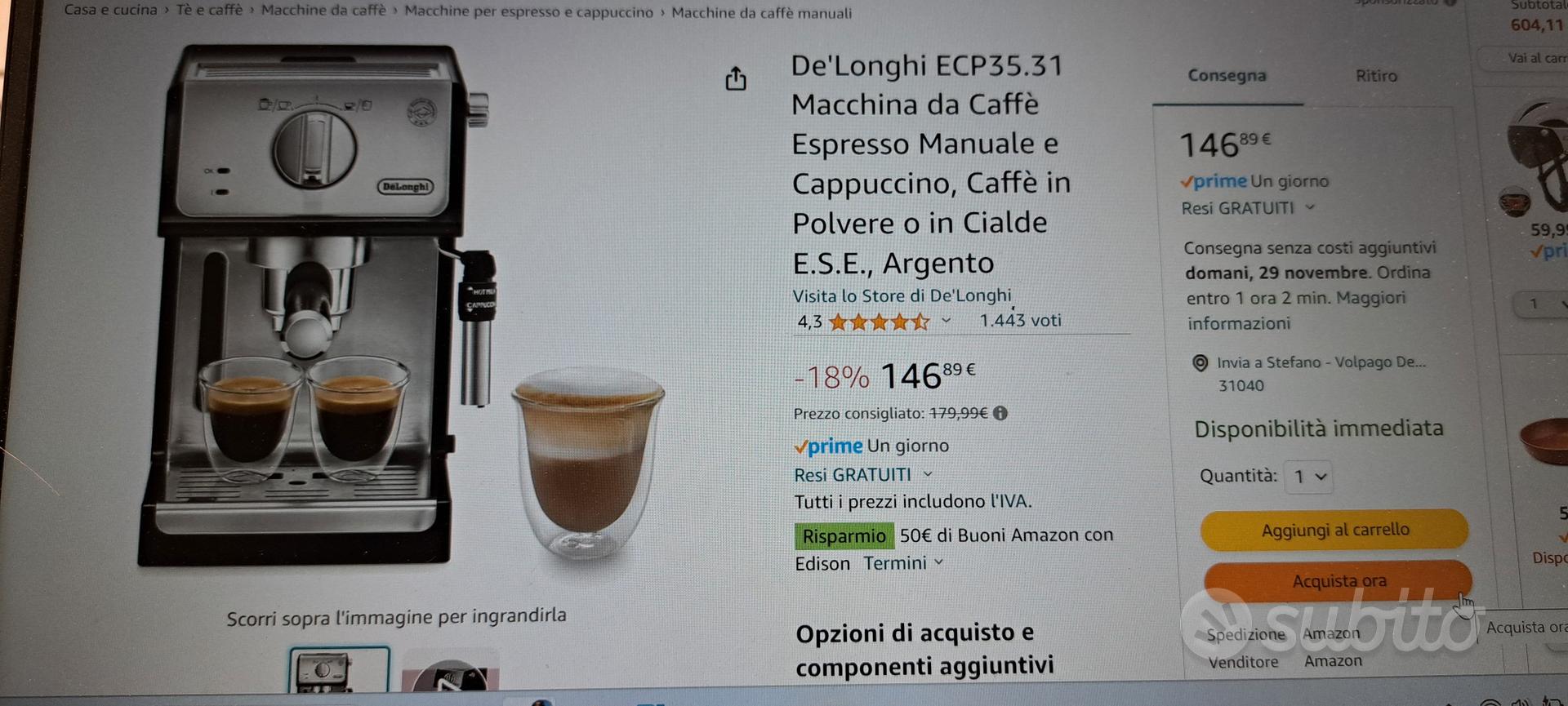  De'Longhi - Macchine Per Espresso E Cappuccino / Macchine Da  Caffè E Espresso: Casa E Cucina