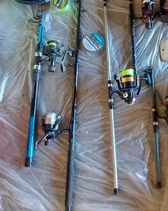 Kit completo pesca – canne, mulinelli , accessori