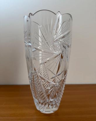 Vaso vintage in cristallo di Boemia