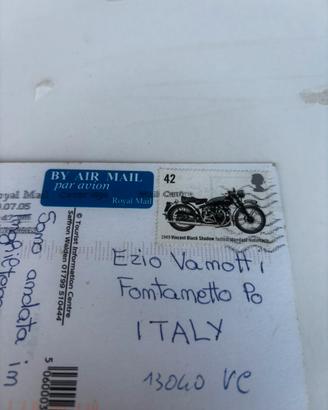 Francobollo su cartolina inglese
