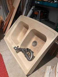 Lavandino cucina in ecorite